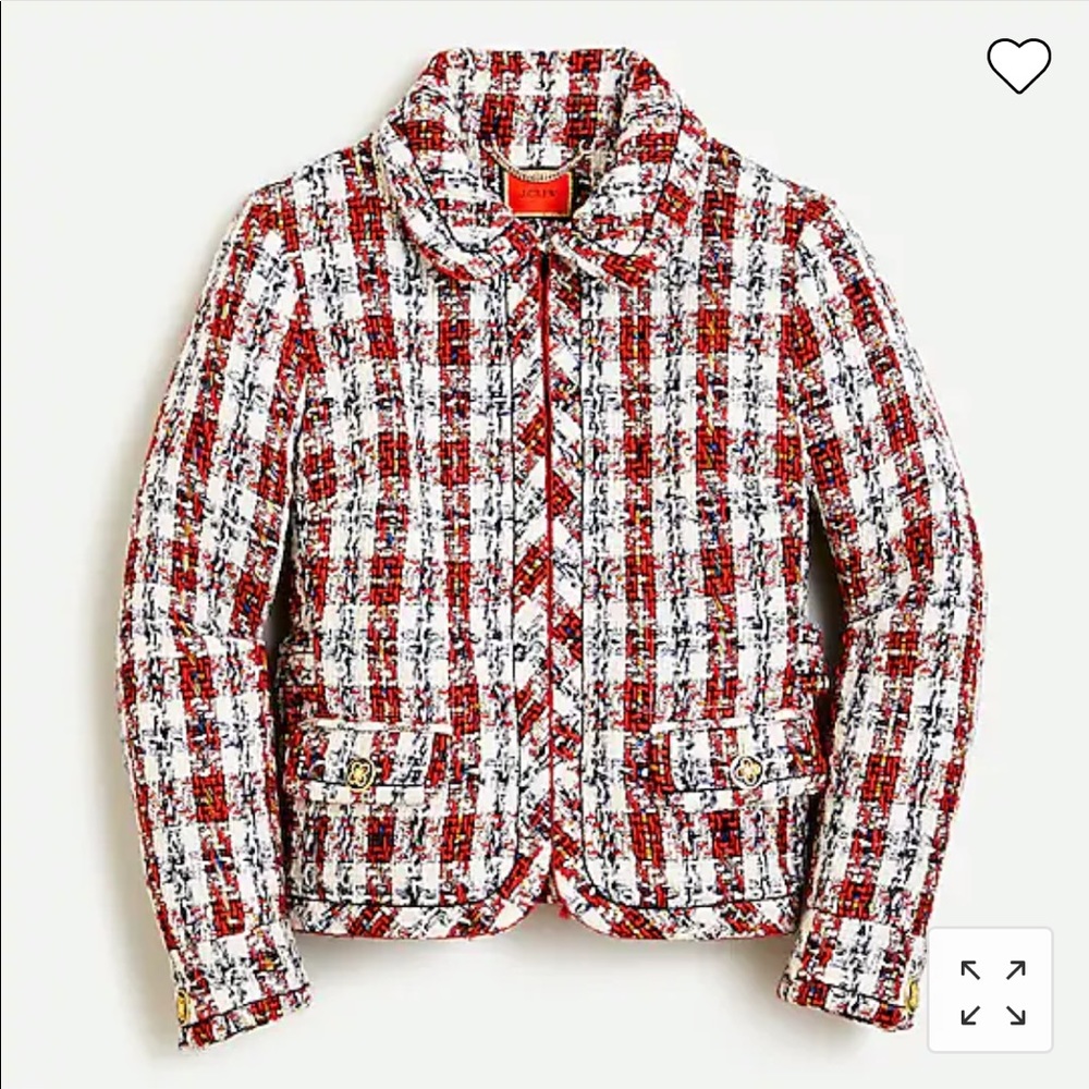 NWT J Crew Collared Lady Jacket in Painterly Tweed